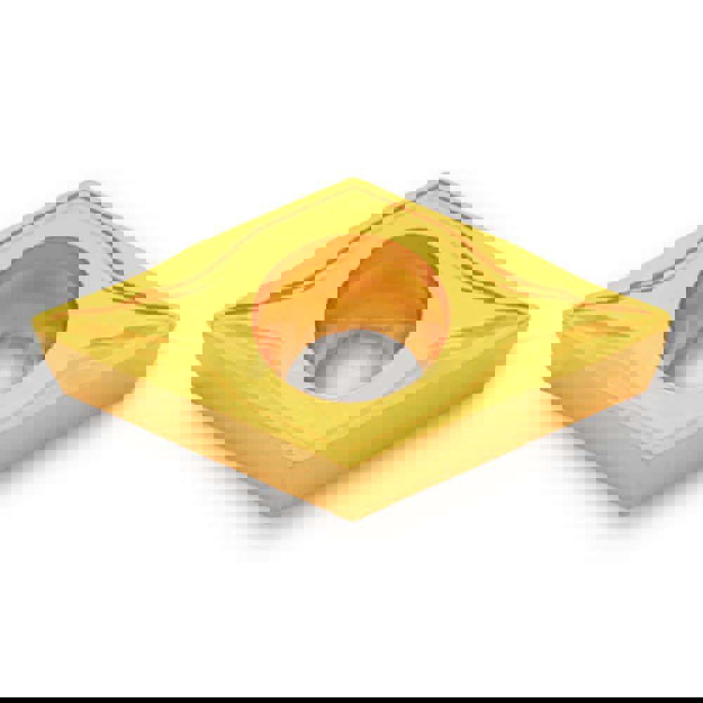 Turning Inserts; Relief Angle: 7 ; Corner Radius (Decimal Inch): 0.0160 ; Included Angle: 55 ; Manufacturer Grade: TT9080 ; Coating/Finish: AlTiN; Titanium Nitride ; Wiper Edge: No